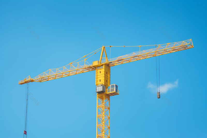 蓝色天空的建筑工地孤立的塔吊,高清,摄影图,摄影图片,图片大全,摄影图免费下载